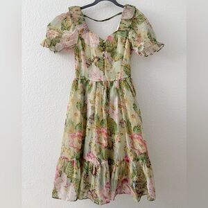 Mr. Water New York Floral Ruffle Dress
